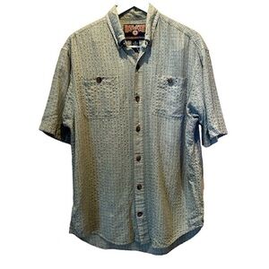 Duluth Trading Co Men’s Paid Button Down Soft Shirt Size Medium